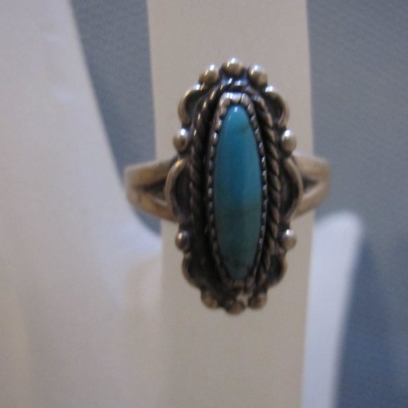 Jewelry - Silver Sterling & Turquoise ring, Sz 6